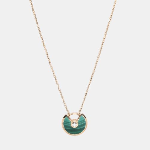 Amulette De Malachite Diamond 18k Rose XS Model Necklace - Cartier - Modalova