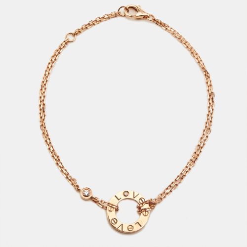 Love 2 Diamond 18k Rose Bracelet - Cartier - Modalova