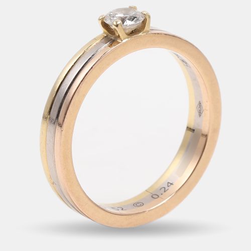 K Yellow, Rose, White and Diamond Vendôme Louis Solitaire Ring EU 52 - Cartier - Modalova