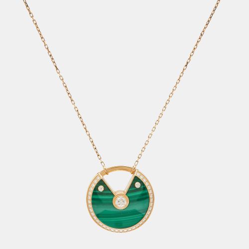 Amulette De Diamonds Malachite 18k Rose Long Necklace - Cartier - Modalova