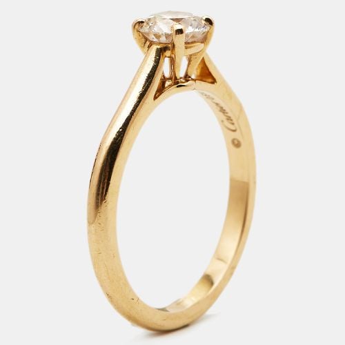 Diamond 18k Gold Solitare Ring Size 51 - Cartier - Modalova