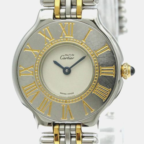 Gold Plated Stainless Steel Must Quartz Women's Wristwatch 28 mm - Cartier - Modalova