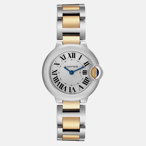 Ballon Bleu 28mm Steel Yellow Gold Ladies Watch W69007Z3 - Cartier - Modalova