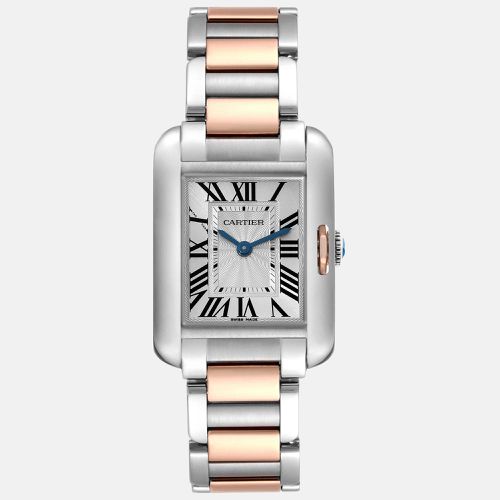 Tank Anglaise Small Steel Rose Gold Ladies Watch 22.7 mm - Cartier - Modalova