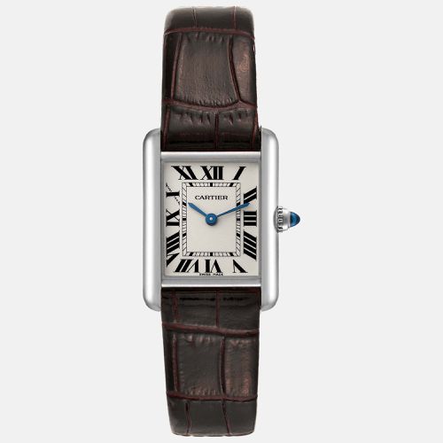 Tank Louis Gold Brown Strap Ladies Watch W1541056 22 mm x 29 mm - Cartier - Modalova