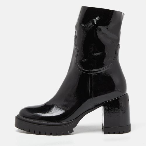 Patent Leather Block Heel Ankle Boots Size 40 - Casadei - Modalova