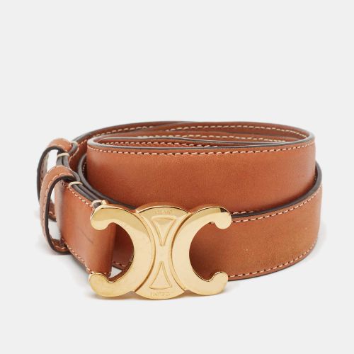 Leather Triomphe Logo Buckle Belt 70 CM - Celine - Modalova