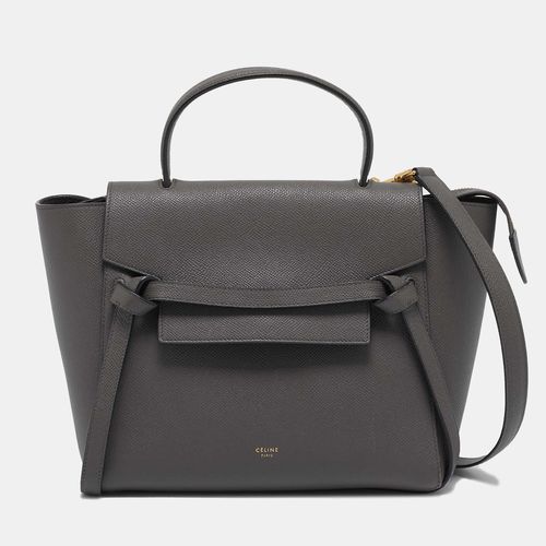 Dark Leather Micro Belt Top Handle Bag - Celine - Modalova