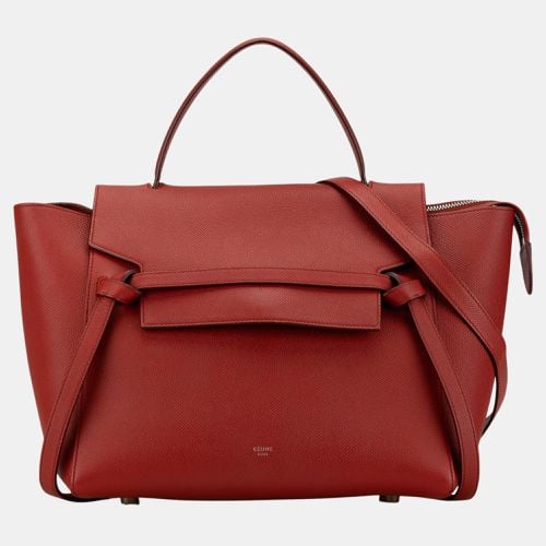 Celine Micro Leather Belt Satchel - Celine - Modalova