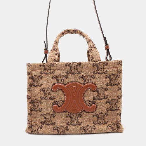 Camel Textile Leather Small Kabatais Tote Bag - Celine - Modalova