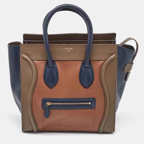 Tricolor Leather Mini Luggage Tote - Celine - Modalova
