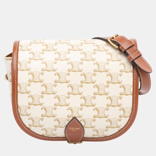 Coated Canvas Medium Triomphe Folco Crossbody Bag - Celine - Modalova