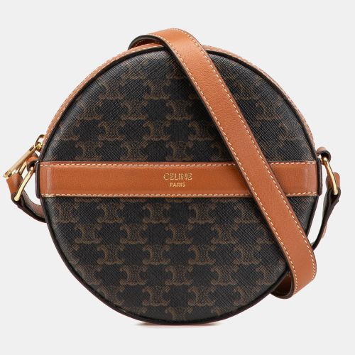 Triomphe Coated Canvas Round Purse on Strap - Celine - Modalova