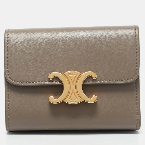 Taupe Leather Triomphe Card Case - Celine - Modalova