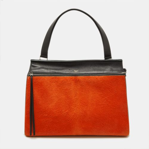 Orange Calf Hair and Leather Medium Edge Top Handle Bag - Celine - Modalova