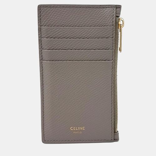 Celine Grey Leather card wallet - Celine - Modalova