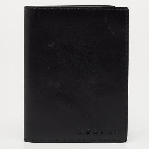 Celine Black Leather Compact Wallet - Celine - Modalova