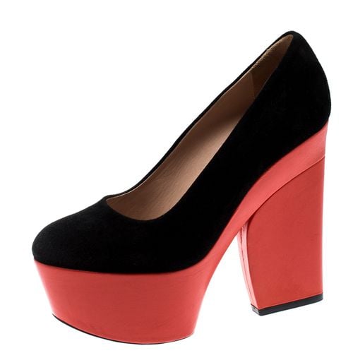 Two Tone Suede Platform Pumps Size 36 - Celine - Modalova