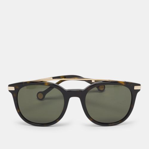 Carolina Herrera Tortoise Shell Effect Gold Tone SHE690 Cat Eye Sunglasses - CH Carolina Herrera - Modalova