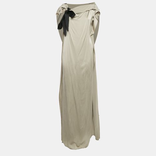 Satin Silk Belted Kaftan Maxi Dress M - CH Carolina Herrera - Modalova