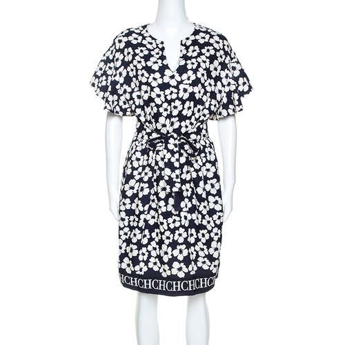 Floral Print Silk and Linen Blend Dress M - CH Carolina Herrera - Modalova