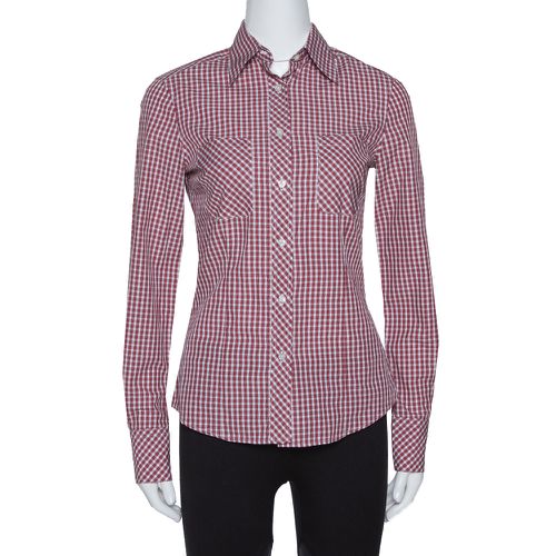 Checked Cotton Long Sleeve Shirt S - CH Carolina Herrera - Modalova