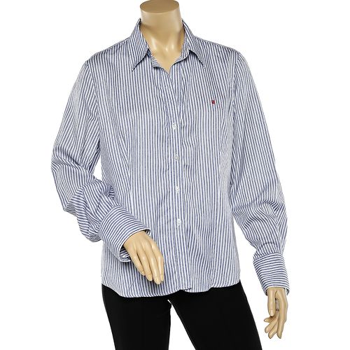 Striped Cotton Button Front Shirt XL - CH Carolina Herrera - Modalova