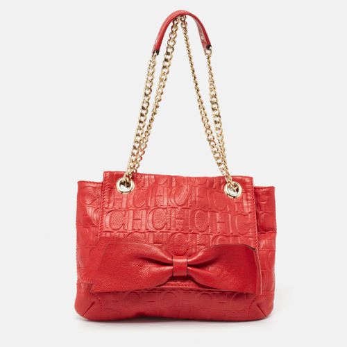 Monogram Embossed Leather Audrey Shoulder Bag - CH Carolina Herrera - Modalova