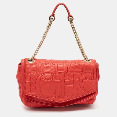 Monogram Leather Double Flap Shoulder Bag - CH Carolina Herrera - Modalova