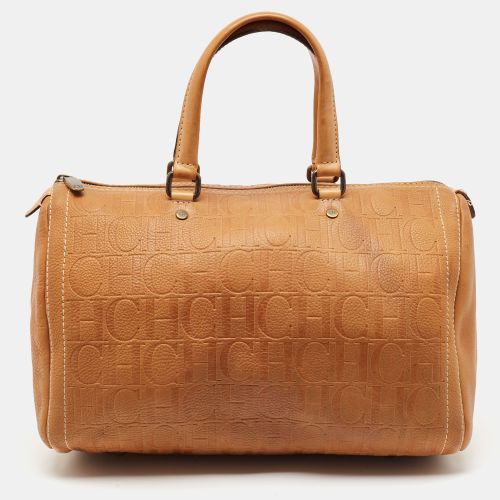 Monogram Embossed Leather Large Andy Boston Bag - CH Carolina Herrera - Modalova