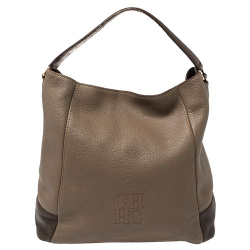 Two Tone Pebbled Leather Hobo - CH Carolina Herrera - Modalova