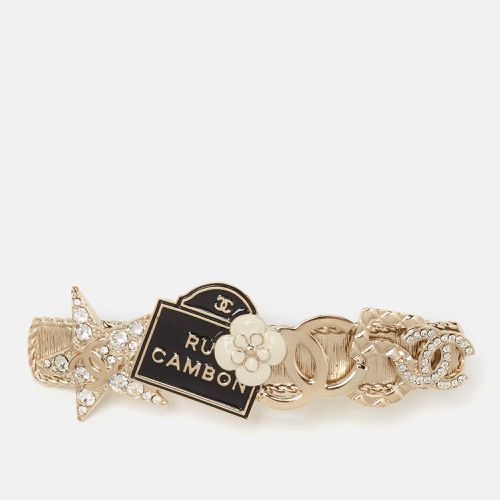 CC Rue Cambon Crystals Enamel Tone Hairclip - Chanel - Modalova