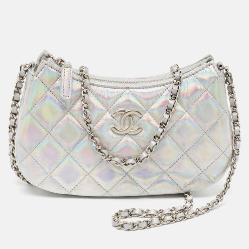 Iridescent Quilted Patent Leather CC Chain Clutch - Chanel - Modalova