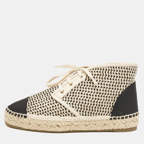 Woven Canvas and Grosgrain CC High Top Sneakers Size 36 - Chanel - Modalova