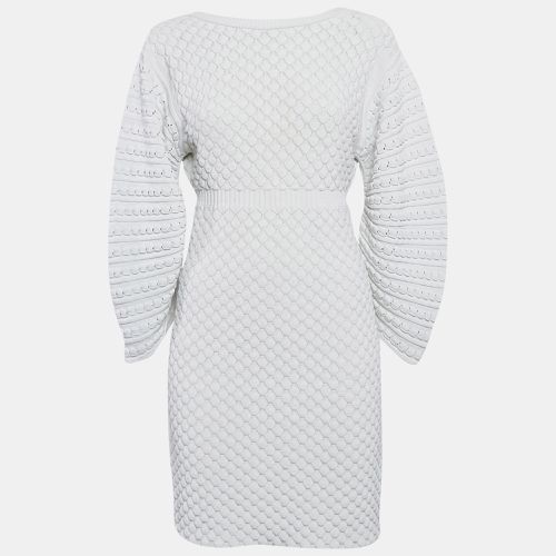 Crochet Patterned Knit Mini Dress M - Chanel - Modalova