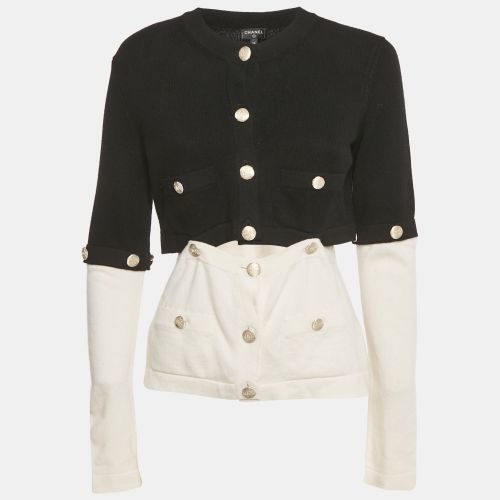 White Cashmere Detachable Button Detail Cardigan M - Chanel - Modalova