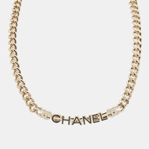 CC Logo Enamel Tone Necklace - Chanel - Modalova