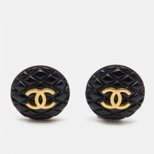 CC Resin Gold Tone Earrings - Chanel - Modalova