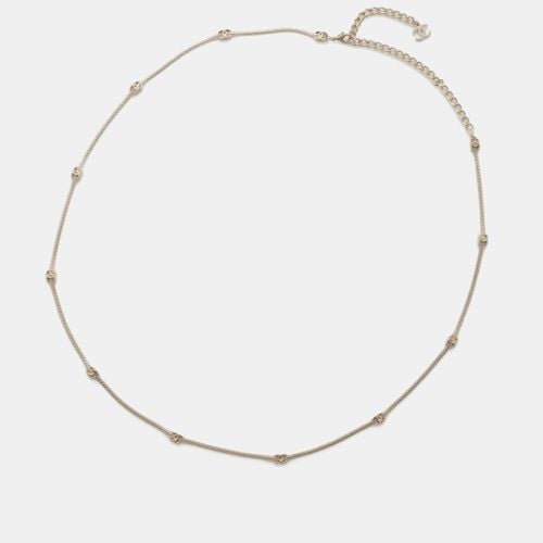 Champagne Metal CC Logo Necklace - Chanel - Modalova