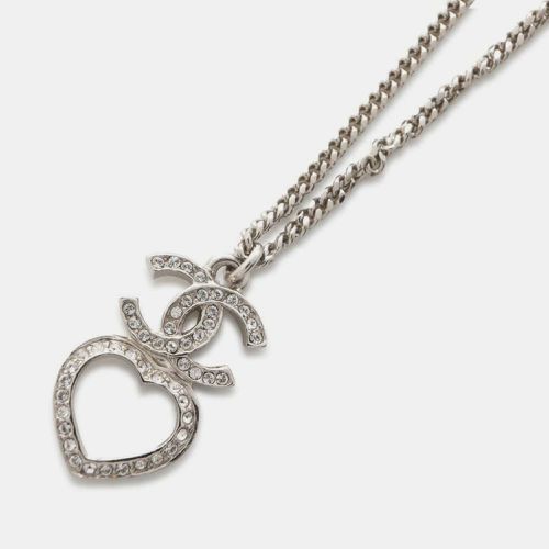 Metal Rhinestone CC Logo & Heart Necklace - Chanel - Modalova