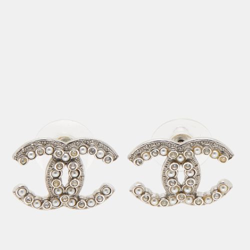 CC Crystals Faux Pearl Tone Earrings - Chanel - Modalova