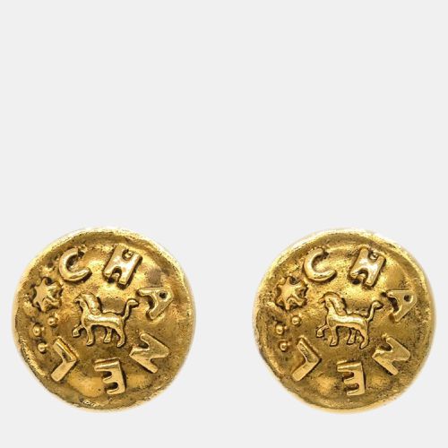 Lion Button Clip-On Earrings 23 - Chanel - Modalova