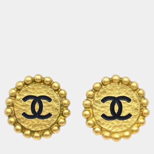 Black Button Clip-On Earrings 95P - Chanel - Modalova