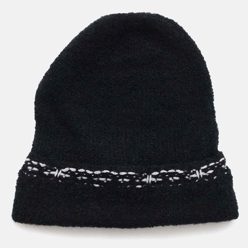 White Cashmere, Silk, Wool, Polyamide Tweed CC Logo Knit Hat - Chanel - Modalova