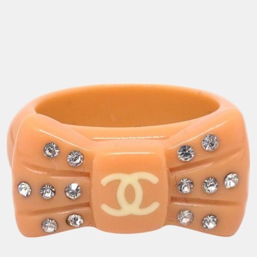 Chanel Orange Rhinestone Ring EU 53 - Chanel - Modalova