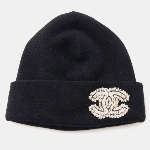 Cashmere CC Logo Tweed Knit Hat - Chanel - Modalova