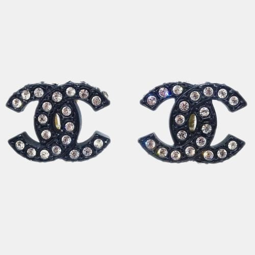 CC Rhinestone Clip-On Earrings - Chanel - Modalova