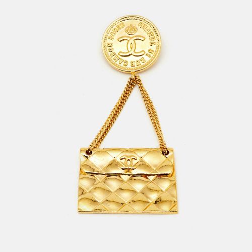 Hanging Flap Bag Motif Tone Pin Brooch - Chanel - Modalova
