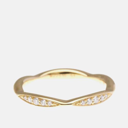 Camellia Ring With Half Diamond Gold 18K Fashion Diamond Band Ring Gold - Chanel - Modalova