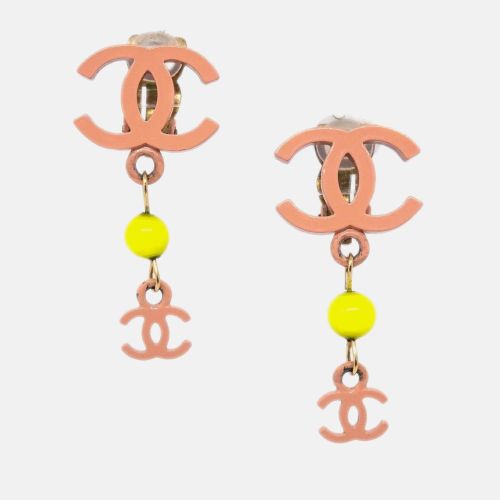 CC Dangle Earrings Clip-On - Chanel - Modalova